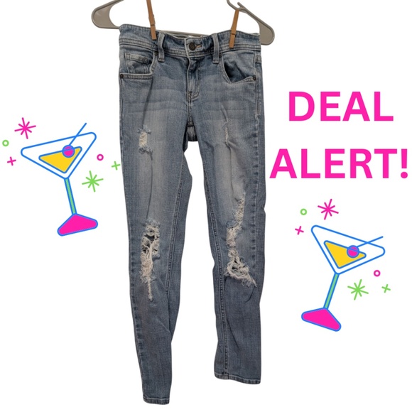Eunina Mid Rise Relaxed Skinny Crop Size 0 Ripped Jeans - Picture 1 of 8